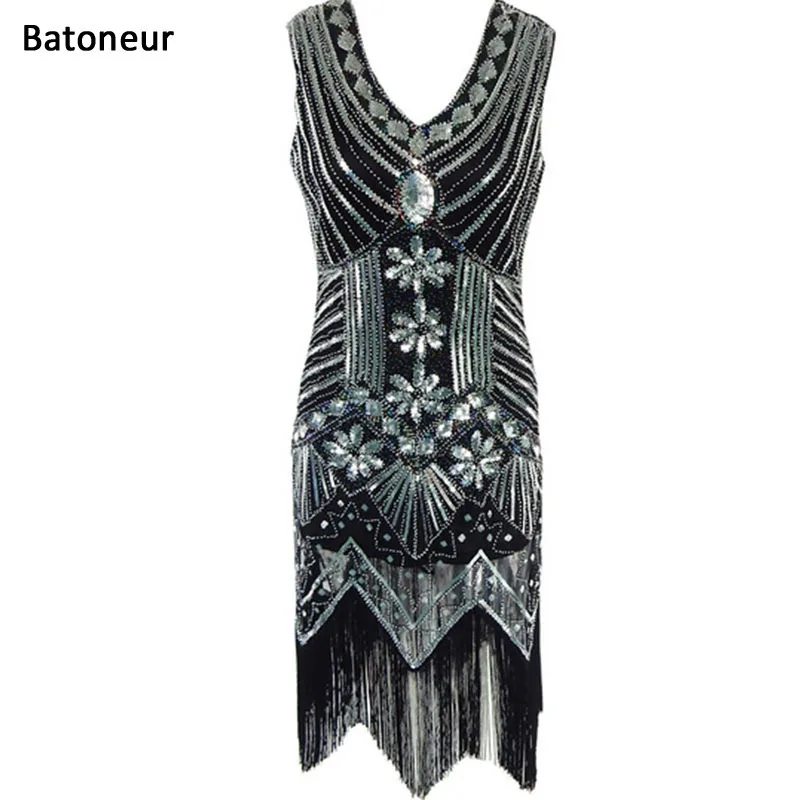 Women 1920's Style Flapper Vintage Gatsby Charleston Vestidos Sexy Party Dress Sequins Tassel Dress Deep V Neck Vest Dresses
Women 1920's Style Flapper Vintage Gatsby Charleston Vestidos Sexy Party Dress Sequins Tassel Dress Deep V Neck Vest Dresses