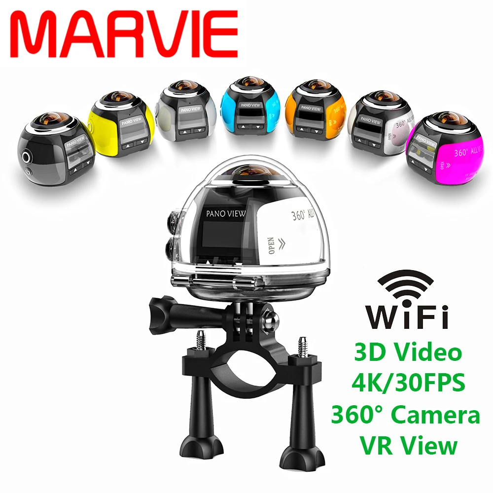 Marvie S1 Новое поступление 4 К 360 VR Камера модные Стиль Wi Fi мини обнаружения скрытой
