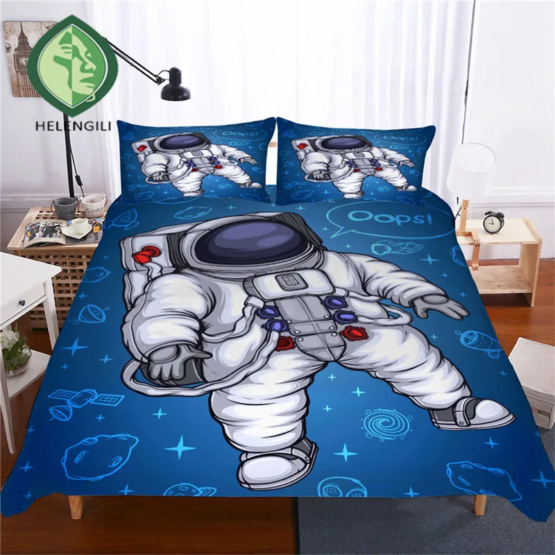 HELENGILI 3D Bedding Set Astronaut Print Duvet Cover Set Lifelike Bedclothes with Pillowcase Bed Set Home Textiles #SG-06
HELENGILI 3D Bedding Set Astronaut Print Duvet Cover Set Lifelike Bedclothes with Pillowcase Bed Set Home Textiles #SG-06