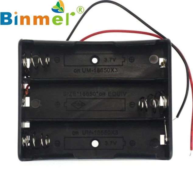 1pcs 18650 Power Battery Storage Case Box Holder Leads With 3 Slots18Mar13 Drop Ship |