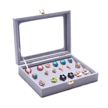 New Fashion Gray Color Jewelry Organizer Show Case Jewelry Display Rings Holder Box Ring Storage Ear Pin Display Box Retail
New Fashion Gray Color Jewelry Organizer Show Case Jewelry Display Rings Holder Box Ring Storage Ear Pin Display Box Retail