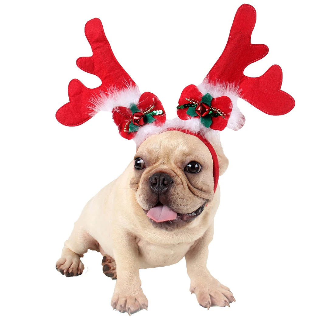 Christmas Pet Headband Fashion Cute Antler Bell Bowknot Candy Cane Decor Dog Cat Costume Headband for Cats Dogs Cosplay
Christmas Pet Headband Fashion Cute Antler Bell Bowknot Candy Cane Decor Dog Cat Costume Headband for Cats Dogs Cosplay