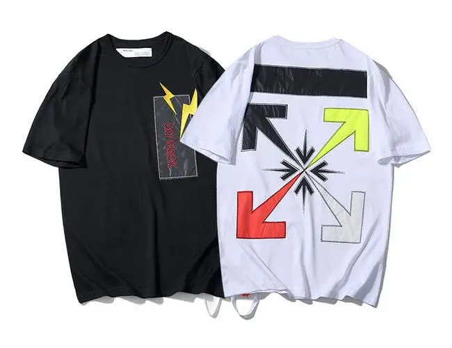 19SS Off-White OW 3M Colorful embroidery arrows Men/Women Couple Lovers models Fashion Cotton Short sleeve Round neck T-shirt
19SS Off-White OW 3M Colorful embroidery arrows Men/Women Couple Lovers models Fashion Cotton Short sleeve Round neck T-shirt