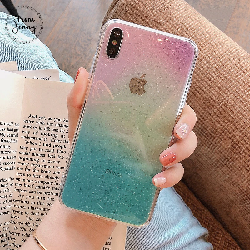 From Jenny Small fresh glitter color for iPhone x xr xs max 6 6s 7 8 Plus Epoxy transparent protective soft shell
From Jenny Small fresh glitter color for iPhone x xr xs max 6 6s 7 8 Plus Epoxy transparent protective soft shell