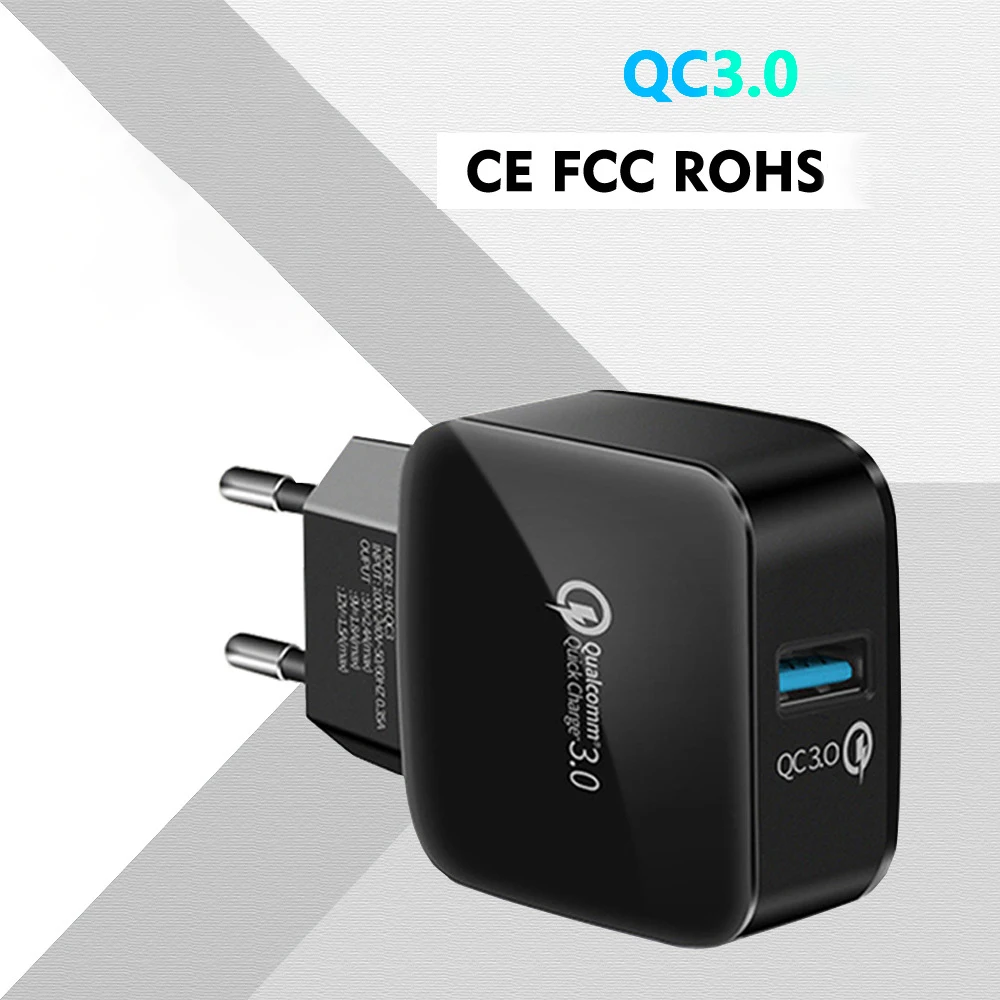 5V 3A USB Charger Quick Charge 3.0 Mobile Phone Charger EU US Plug Wall QC 3.0 Charger for Huawei P20 P30 Samsung Galaxy S9 S10+
5V 3A USB Charger Quick Charge 3.0 Mobile Phone Charger EU US Plug Wall QC 3.0 Charger for Huawei P20 P30 Samsung Galaxy S9 S10+