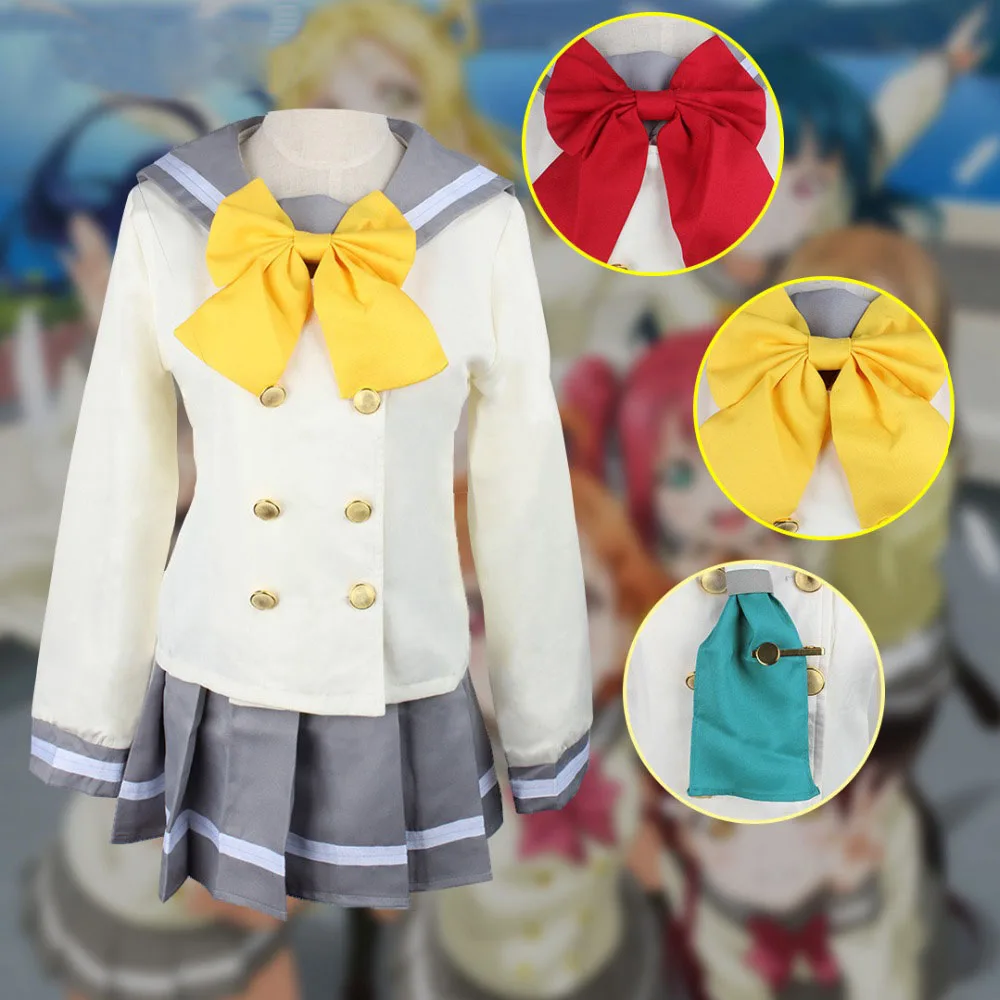 Аниме Love Live! Солнце! Cosplay Costume akours школьная форма Kurosawa Ruby Костюм Моряка|anime love live|love