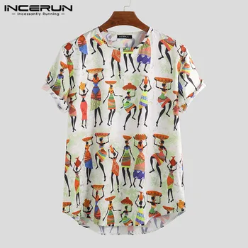 INCERUN Summer Men's T Shirt Retro Printing O Neck Short Sleeve Camisetas Vacation Tees Breathable Casual Fashion T-shirts 2020
INCERUN Summer Men's T Shirt Retro Printing O Neck Short Sleeve Camisetas Vacation Tees Breathable Casual Fashion T-shirts 2020