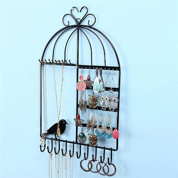 Creative Bird Cage Necklaces Jewelry Rack Bracelets Earrings Jewelry Display Stand Hanging on the Wall 24 * 44cm
Creative Bird Cage Necklaces Jewelry Rack Bracelets Earrings Jewelry Display Stand Hanging on the Wall 24 * 44cm