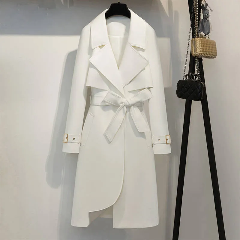 Autumn Trench Coat Women Turn-down Collar Abrigos Long Elegant Outwear Female Casual Overcoat Solid Color Cardigan With Belt Z90
Autumn Trench Coat Women Turn-down Collar Abrigos Long Elegant Outwear Female Casual Overcoat Solid Color Cardigan With Belt Z90