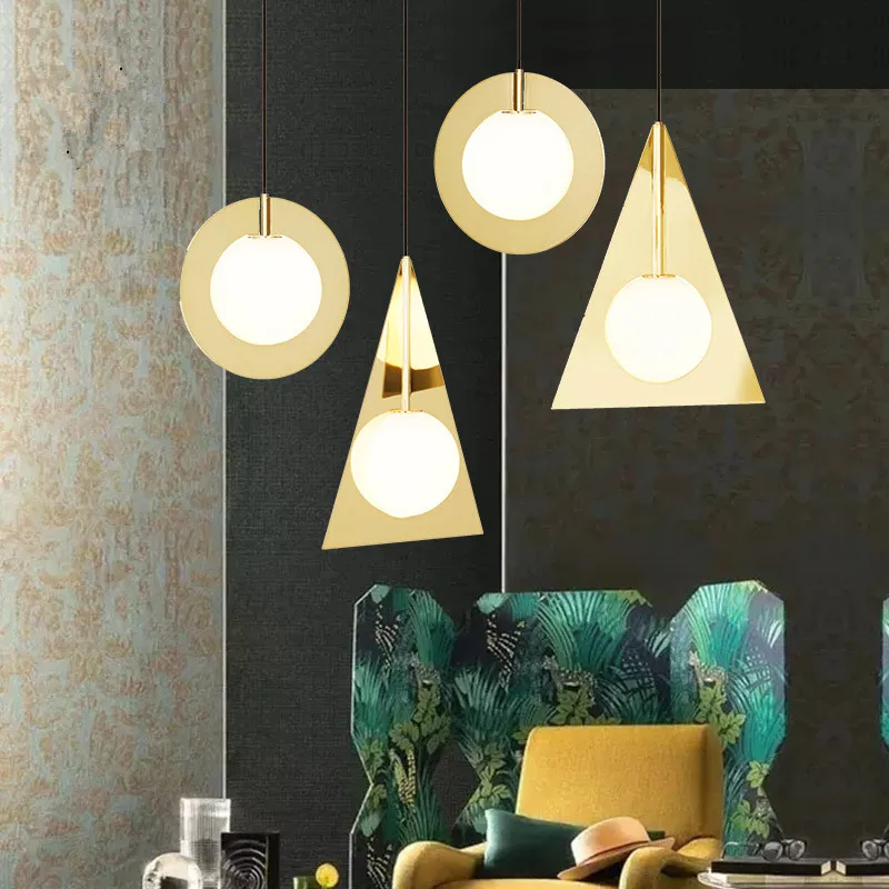 Nordic Golden Pendant Lights Metal Glass Hanglamps LED Pendant Lamps Kitchen home lighting deco Fixtures suspension luminaire
Nordic Golden Pendant Lights Metal Glass Hanglamps LED Pendant Lamps Kitchen home lighting deco Fixtures suspension luminaire
