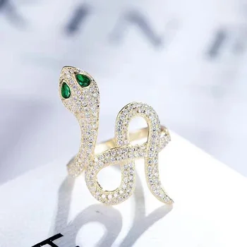 YP032 925 Sterling Silver Crystal Zircon Snake Finger Ring Animal Green Eyes Women Wedding Christmas Cuff Jewelry
YP032 925 Sterling Silver Crystal Zircon Snake Finger Ring Animal Green Eyes Women Wedding Christmas Cuff Jewelry