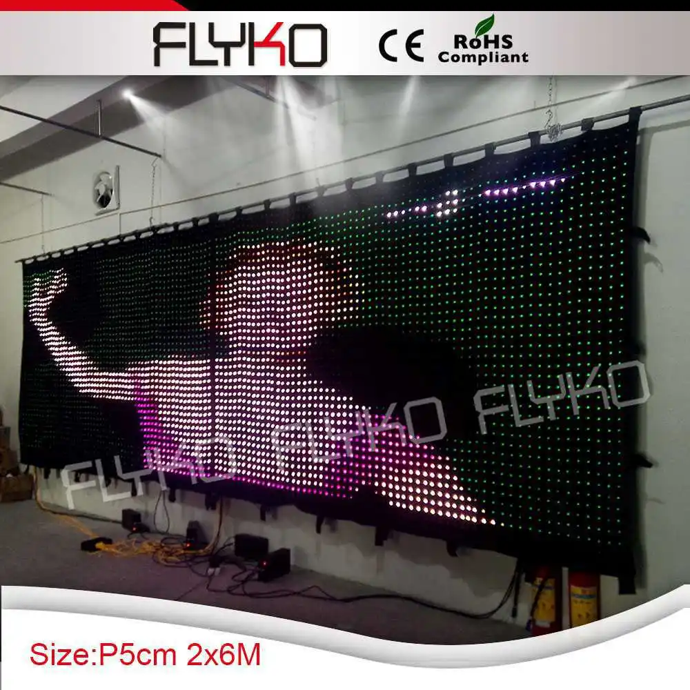 Новый продукт светодиодная световая занавеска для диджея экранная видеоткань |