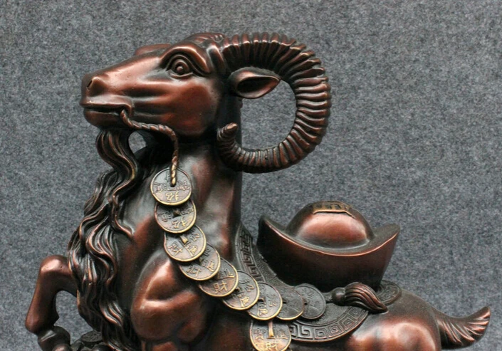 S3939 15" Folk Chinese Pure Bronze Year Zodiac Sheep Goat On RuYi Treasure Bowl Statue D0318
S3939 15" Folk Chinese Pure Bronze Year Zodiac Sheep Goat On RuYi Treasure Bowl Statue D0318