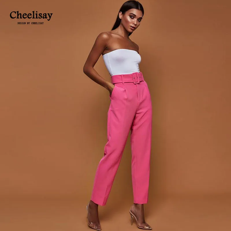 Casual Pants High Waist Autumn Belted Straight Leg Slacks Office Lady Suit Pants Women Trousers
Casual Pants High Waist Autumn Belted Straight Leg Slacks Office Lady Suit Pants Women Trousers