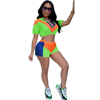 Women Color Block Patchwork Breathable Mesh Two Piece Sets Tracksuit Summer Hooded Crop Top and Biker Shorts Casual Sweat Suit
Women Color Block Patchwork Breathable Mesh Two Piece Sets Tracksuit Summer Hooded Crop Top and Biker Shorts Casual Sweat Suit