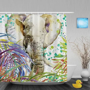 Watercolor Elefhant Walk In Forest Shower Cutains Wild Animal Bathroom Shower Curtains Polyester Waterproof Fabric With Hooks
Watercolor Elefhant Walk In Forest Shower Cutains Wild Animal Bathroom Shower Curtains Polyester Waterproof Fabric With Hooks