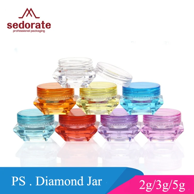 Sedorate 50 pcs/Lot PP Plastic Cream Jars 2g 3g 5g Empty Cosmetic Containers Diamond Shape Eye Cream Case Refillable JX011
Sedorate 50 pcs/Lot PP Plastic Cream Jars 2g 3g 5g Empty Cosmetic Containers Diamond Shape Eye Cream Case Refillable JX011