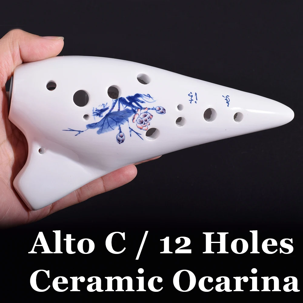 Chinese Ceramic Flute Ocarina Glazed Submarine AC Flauta 12 Holes Alto C Wind Musical Instrument Zelda of time Traditional Gift
Chinese Ceramic Flute Ocarina Glazed Submarine AC Flauta 12 Holes Alto C Wind Musical Instrument Zelda of time Traditional Gift