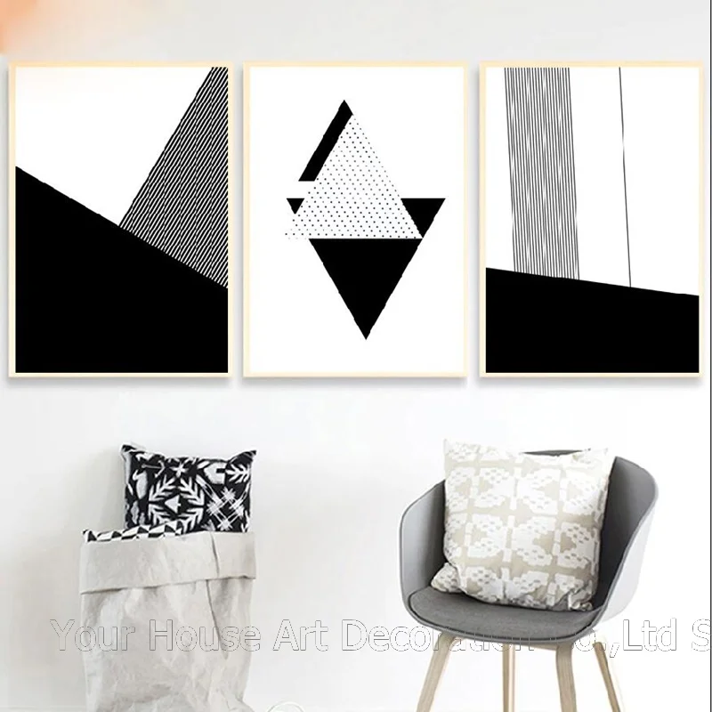 Geometric Stripes Abstract Wall Art Canvas Painting Modular Nordic Black White Wall Pictures For Living Room Decor
Geometric Stripes Abstract Wall Art Canvas Painting Modular Nordic Black White Wall Pictures For Living Room Decor
