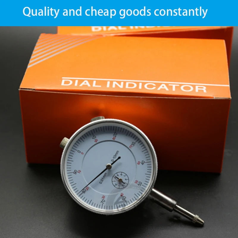 New mechanical dial indicator 0-10mm dial indicator / indicator accuracy of 0.01
New mechanical dial indicator 0-10mm dial indicator / indicator accuracy of 0.01