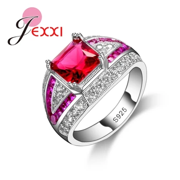 Free Shipping 925 Sterling Silver Wedding Anniversary Engagement Ring Princess Cut CZ Crystal Bague Jewerlry 
Free Shipping 925 Sterling Silver Wedding Anniversary Engagement Ring Princess Cut CZ Crystal Bague Jewerlry