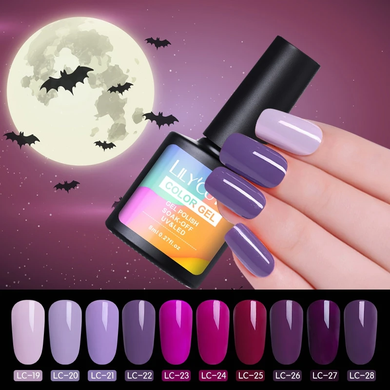 LILYCUTE Hallowmas Plum Nail Gel Polish 8ml Soak Off UV Light Purple Series Pure Nail Color Long Lasting Nail Art Gel Varnish
LILYCUTE Hallowmas Plum Nail Gel Polish 8ml Soak Off UV Light Purple Series Pure Nail Color Long Lasting Nail Art Gel Varnish