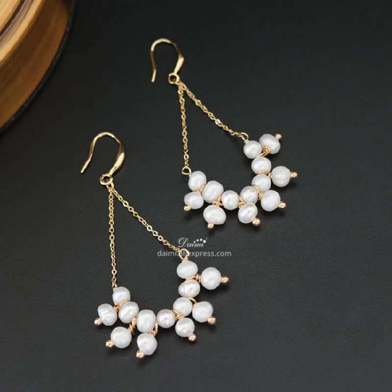 DMEFP403 Handmade Designer Jewelry Freshwater Pearl Drop Earrings Wild Freshwater Pearl Ear Jewelry Small Fresh Earrings
DMEFP403 Handmade Designer Jewelry Freshwater Pearl Drop Earrings Wild Freshwater Pearl Ear Jewelry Small Fresh Earrings