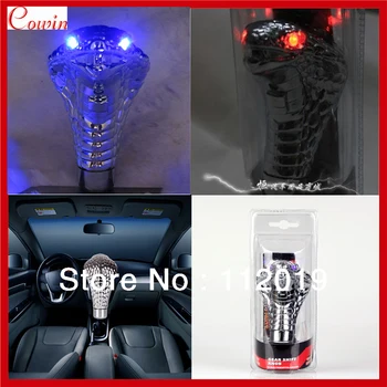 5pcs/lot Cool Universal Auto Car Manual Gear Shift Knob Cobra Snake Shifter with RED or BLUE Glaring LED Eyes Free Shipping
5pcs/lot Cool Universal Auto Car Manual Gear Shift Knob Cobra Snake Shifter with RED or BLUE Glaring LED Eyes Free Shipping