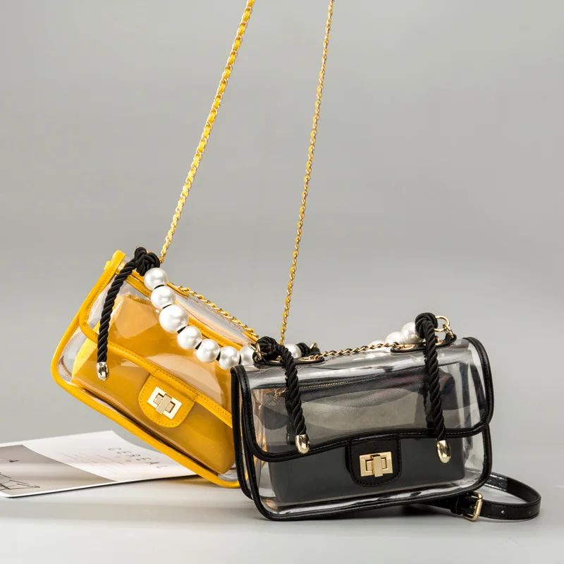 Luxury Handbags Women Bags Designer PVC Summer Beach Transparent Jelly Bag Lady Clear Pearl Crossbody Hand Bags for Women 2019
Luxury Handbags Women Bags Designer PVC Summer Beach Transparent Jelly Bag Lady Clear Pearl Crossbody Hand Bags for Women 2019