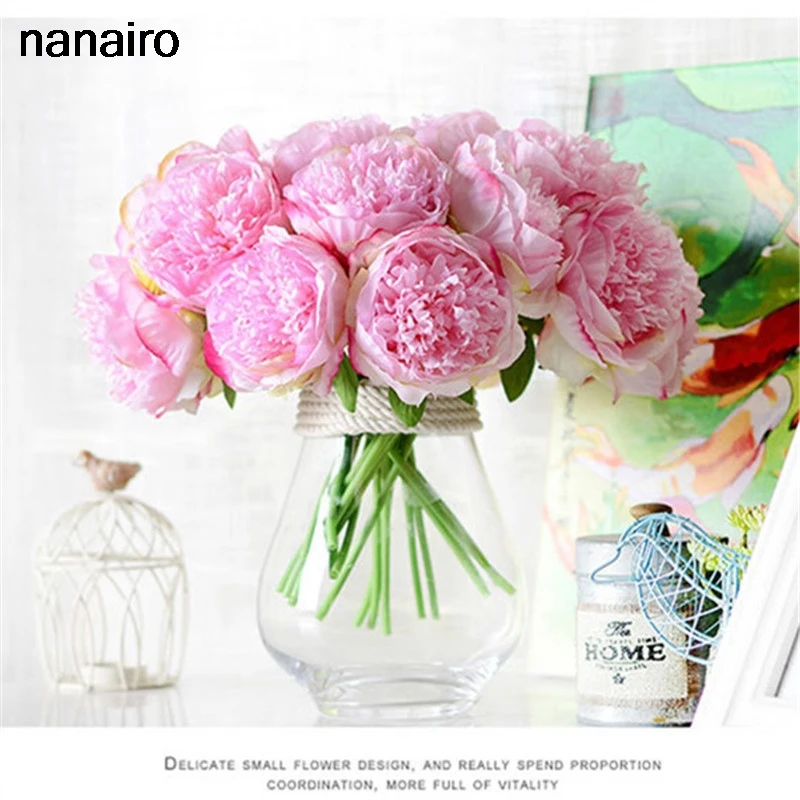 (5 heads/bunch) Peony Silk Flowers Bouquet For Wedding Home Decoration DIY European And Bride Hand Flower
(5 heads/bunch) Peony Silk Flowers Bouquet For Wedding Home Decoration DIY European And Bride Hand Flower