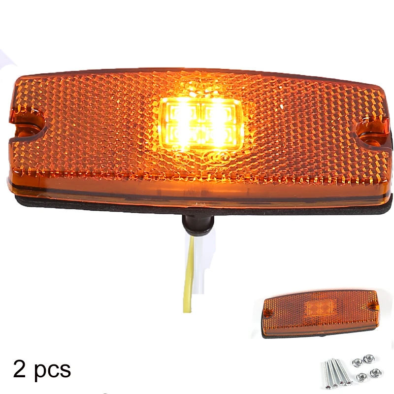 2 PCS AOHEWEI 10-30 V LED amber side marker light indicator lamp with reflector for trailer truck lorry RV caravan ECE Approva
2 PCS AOHEWEI 10-30 V LED amber side marker light indicator lamp with reflector for trailer truck lorry RV caravan ECE Approva