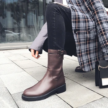 women ankle boots Genuine Leather 22-24.5 cm feet length Cowhide Boot buckle Retro Martin boots ankle boots for women
women ankle boots Genuine Leather 22-24.5 cm feet length Cowhide Boot buckle Retro Martin boots ankle boots for women