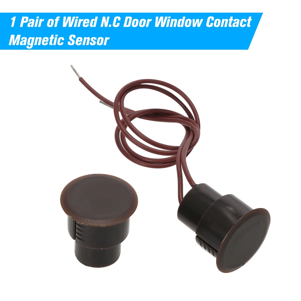 1 Pair of Wired N.C Door Window Contact Magnetic Sensor Intrusion Detector Reed Switch Alarm, Brown
1 Pair of Wired N.C Door Window Contact Magnetic Sensor Intrusion Detector Reed Switch Alarm, Brown