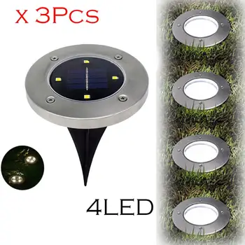 Upgraded Led Buried Lamps 3PCS Solar 4 LED Solar Powered Ground Light Outdoor Path Light Spot Lamp Yard Garden Lawn Waterproof
Upgraded Led Buried Lamps 3PCS Solar 4 LED Solar Powered Ground Light Outdoor Path Light Spot Lamp Yard Garden Lawn Waterproof