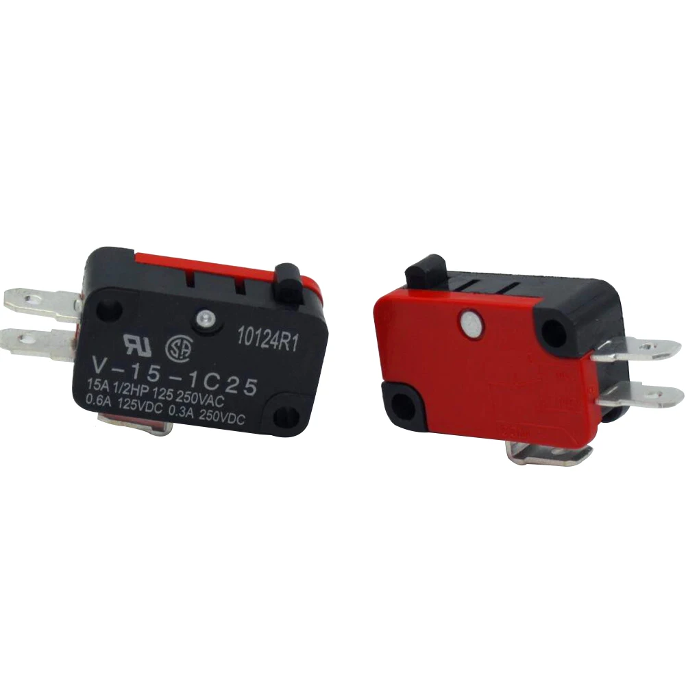 100 Pcs / Lot 250V 16A Microwave Oven Door Arcade Cherry Push Button SPDT 1 NO 1 NC Micro Switch V-15-1C25
100 Pcs / Lot 250V 16A Microwave Oven Door Arcade Cherry Push Button SPDT 1 NO 1 NC Micro Switch V-15-1C25