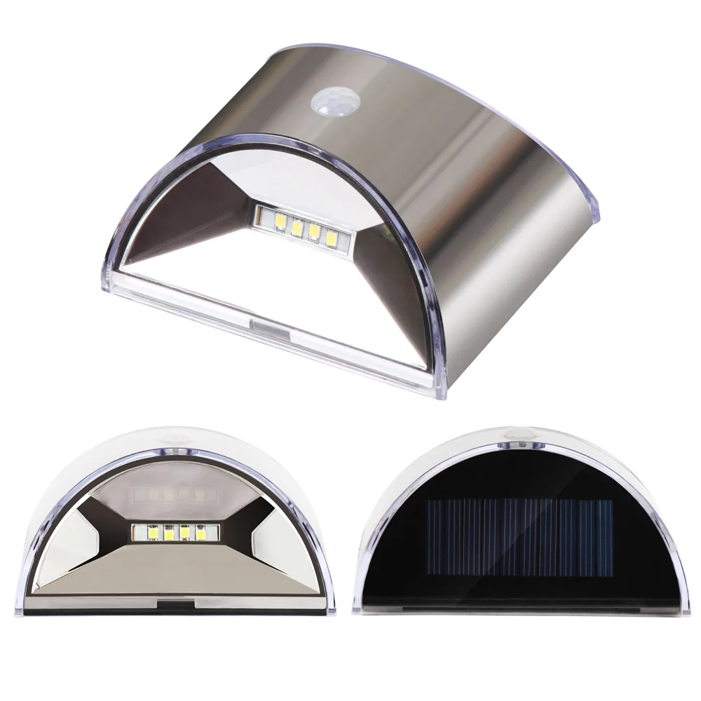 LED Solar Light Solar Wall Light for Garden Patio Pathway, Fence Stairs Stainless Steel Waterpoof Outdoor Light with Motion Sensor (18)