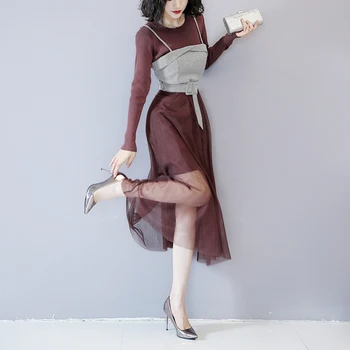 Mesh Patchwork Top And Skirt Two Piece Set Vogue Year-old Female Costume Conjunto Feminino Trendy Ol Ensemble Femme Survetement
Mesh Patchwork Top And Skirt Two Piece Set Vogue Year-old Female Costume Conjunto Feminino Trendy Ol Ensemble Femme Survetement