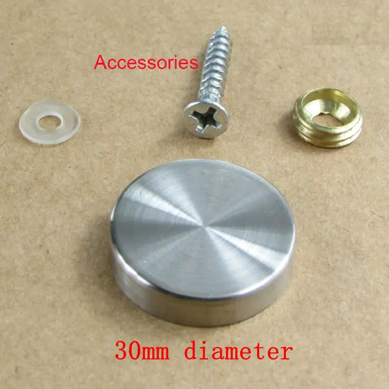 20pcs 30mm Diameter Stainless Steel Decorative Mirror Screw Cap Nails Metal Cover Satin Brushed
20pcs 30mm Diameter Stainless Steel Decorative Mirror Screw Cap Nails Metal Cover Satin Brushed