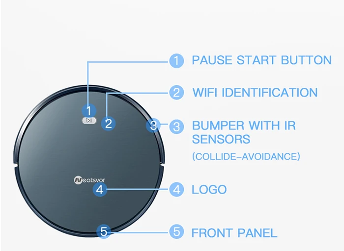 NEATSVOR X500 1800PA Robot Vacuum Cleaner for Wet or Dry Mopping with Map Navigation and Anti Collision Feature 26 NEATSVOR X500 1800PA Robot Vacuum Cleaner for Wet or Dry Mopping with Map Navigation and Anti Collision Feature 31