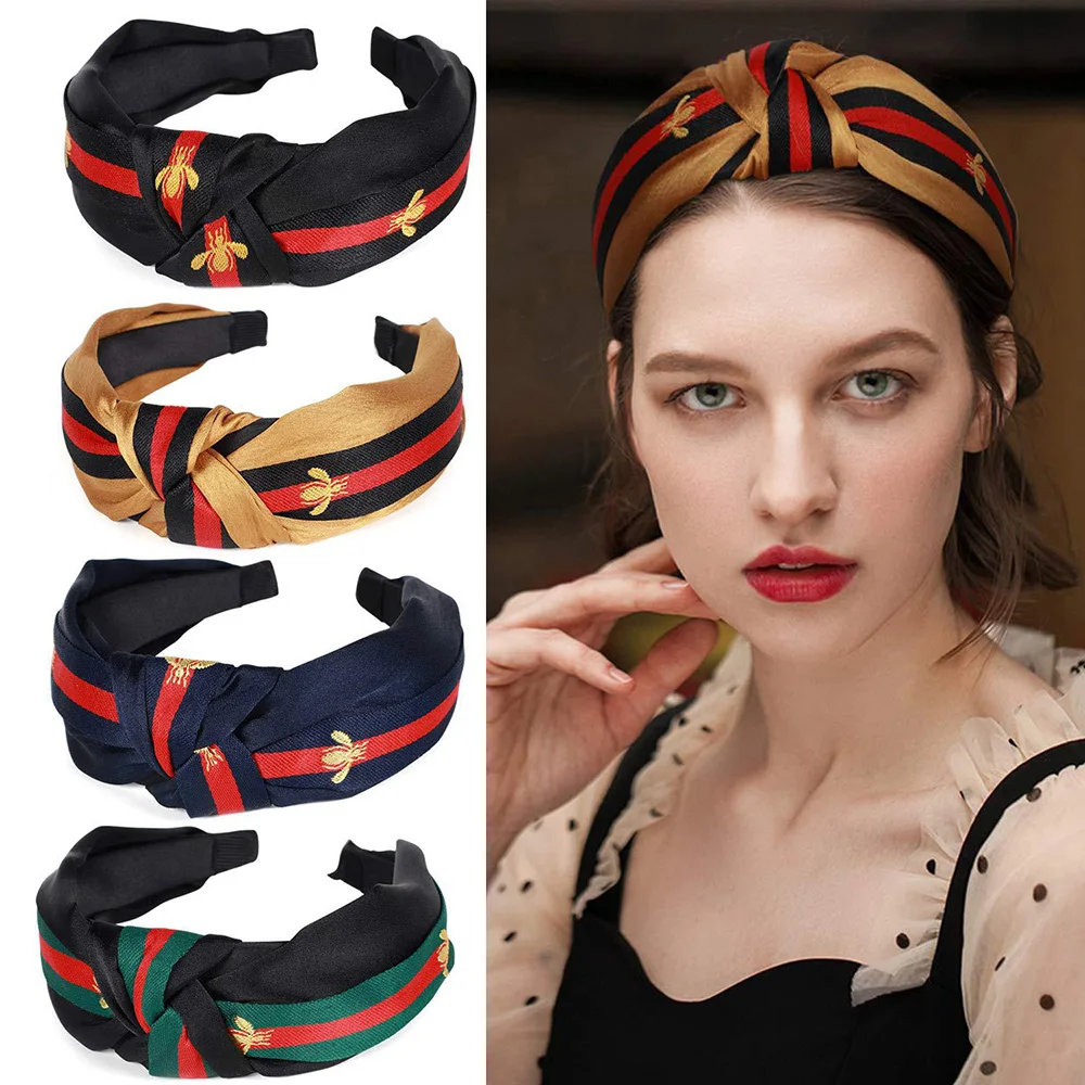 Stripes Bee Headbands Wide Korean Women Hairbands Simple Cross Tie Crown Hoop Turban Adult Headwear Headdress
Stripes Bee Headbands Wide Korean Women Hairbands Simple Cross Tie Crown Hoop Turban Adult Headwear Headdress