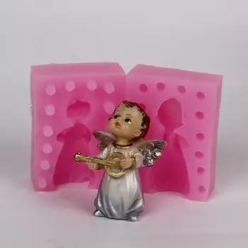 High quality Silicone mold 3D musical angel shape handmade Resin clay plaster decoration craft mould diy fondant cake tools
High quality Silicone mold 3D musical angel shape handmade Resin clay plaster decoration craft mould diy fondant cake tools