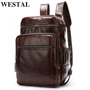 WESTAL men's backpack male genuine Leather 15inch Laptop backpacks for teenager Male schoolbag casual daypack for men 8963
WESTAL men's backpack male genuine Leather 15inch Laptop backpacks for teenager Male schoolbag casual daypack for men 8963