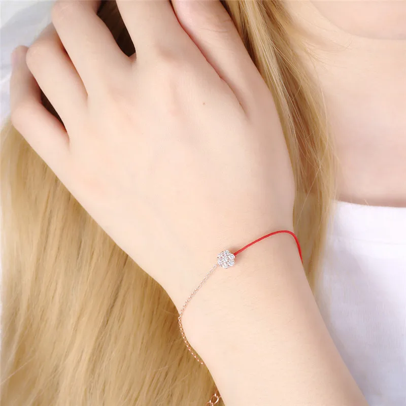 BOAKO New Rose Gold color Crystal AAA Cubic Zirconia Red Thread Rope Blossoms Flower Bracelets Pulseira Women Jewelry X7-M2
BOAKO New Rose Gold color Crystal AAA Cubic Zirconia Red Thread Rope Blossoms Flower Bracelets Pulseira Women Jewelry X7-M2