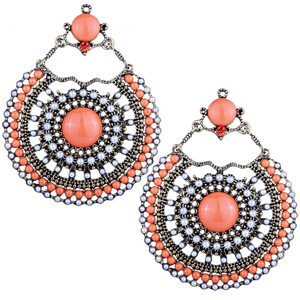 FARLENA Jewelry Hand Made Simulated Pearl Resin Beads Big Round Dangle Earrings Bohemia Ethnic Earrings for Women
FARLENA Jewelry Hand Made Simulated Pearl Resin Beads Big Round Dangle Earrings Bohemia Ethnic Earrings for Women