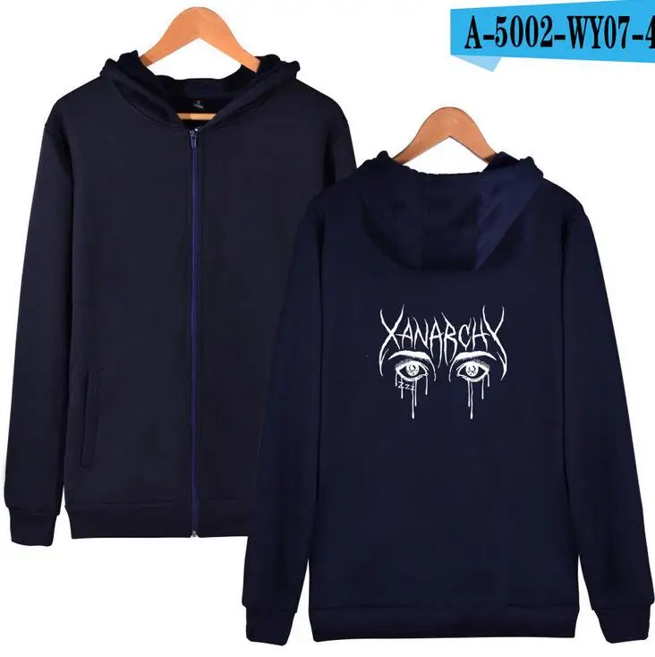 Lil Xan Xanarchy Tear Edition Hoodie Hip Hop Sweatshirt Pullover Jacket Sweats