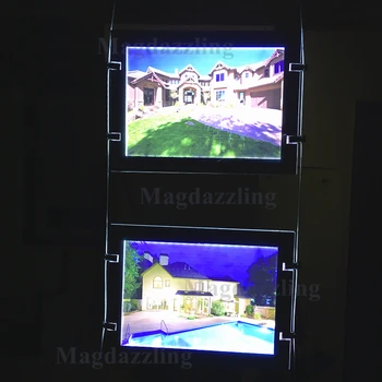 2PCS X A3 Double Sided Cable Hanging Magnetic LED Acrylic Illuminated Poster Frame Light Panel for Real Estate Agent Window
2PCS X A3 Double Sided Cable Hanging Magnetic LED Acrylic Illuminated Poster Frame Light Panel for Real Estate Agent Window