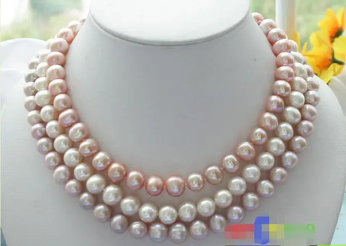 FREE SHIPPING HOT sell new Style >>>> 3ROW 11MM white/pink/purple round PEARL NECKLACE
FREE SHIPPING HOT sell new Style >>>> 3ROW 11MM white/pink/purple round PEARL NECKLACE