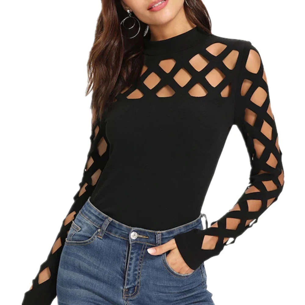 Women Square Cutout Shoulder T-shirt Sexy Long Sleeve Hollow Out Office Lady Top Slim Streetwear Black Elegant Solid Harajuku
Women Square Cutout Shoulder T-shirt Sexy Long Sleeve Hollow Out Office Lady Top Slim Streetwear Black Elegant Solid Harajuku