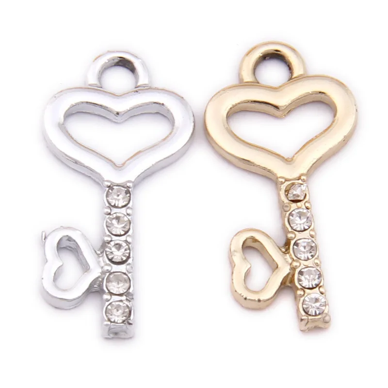 10pcs 23*11mm Silver gold tone Jewelry making heart key charms for bracelet Earrings Necklace pendant DIY jewelry material
10pcs 23*11mm Silver gold tone Jewelry making heart key charms for bracelet Earrings Necklace pendant DIY jewelry material