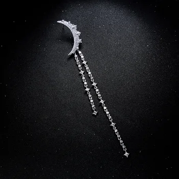1Pcs Zircon Earring Fashion Jewelry Bohemia Long Chain Moon Tassel Earring For Women Gift Party Accessories Custom
1Pcs Zircon Earring Fashion Jewelry Bohemia Long Chain Moon Tassel Earring For Women Gift Party Accessories Custom